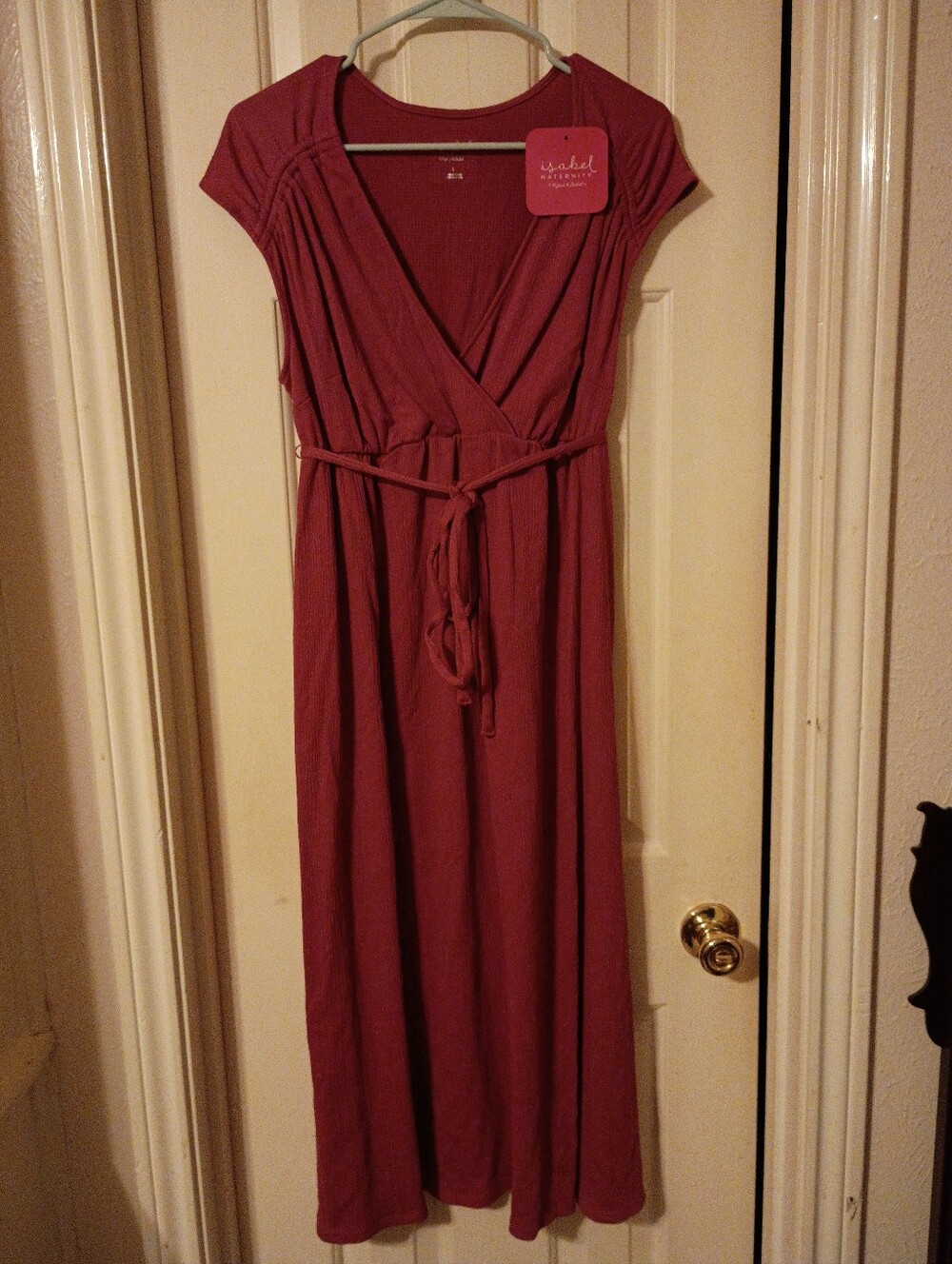 Isabel Maternity by Ingrid & Isabel Mauve-Pink Wrap Maxi Dress